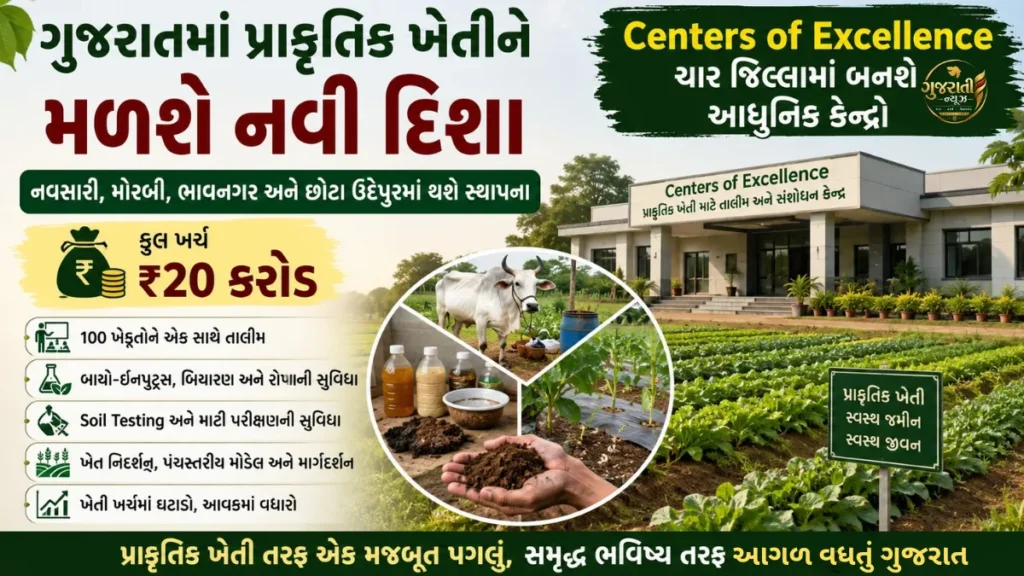 Centers of Excellence: ગુજરાતમાં પ્રાકૃતિક ખેતીનો નવો અધ્યાય, 4 જિલ્લામાં બનશે ખાસ કેન્દ્રો