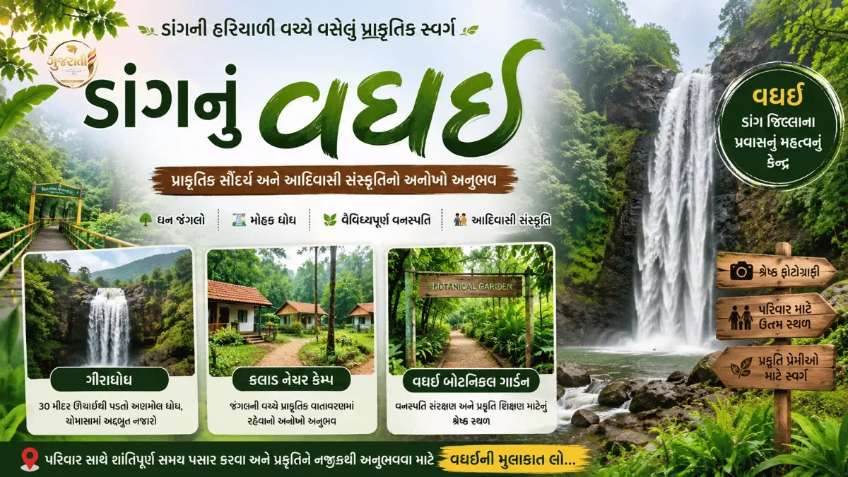 Dang Tourism: ડાંગની હરિયાળી વચ્ચે આવેલા વઘઈના પ્રાકૃતિક સ્થળો
